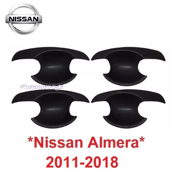 ถาดรองมือเปิดประตู นิสสัน อัลเมร่า 2011-2018 สีดำด้าน เบ้ารองมือเปิด NISSAN ALMERA RICH เบ้ามือ ถาดรองมือเปิด