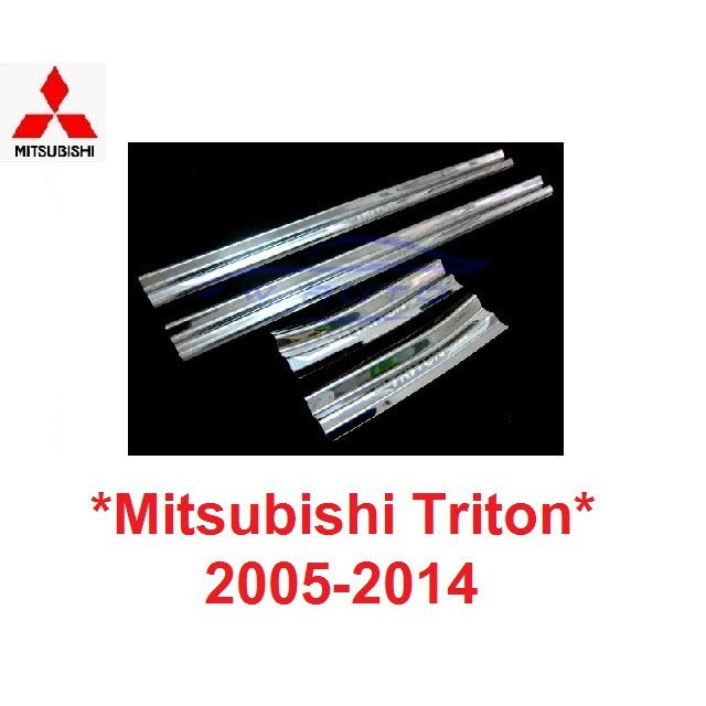 4ประตู ชายบันไดประตู Mitsubishi Triton 2005 - 2013 มิตซูบิชิ ไทรทัน คิ้วกันรอยขอบประตู กาบบันได ชายบันได กันรอย