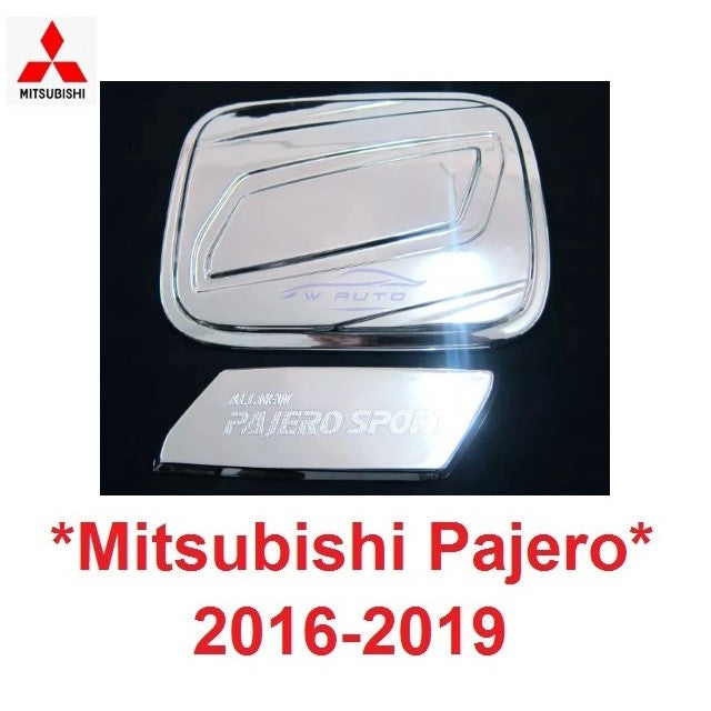 ชุบโครเมี่ยม ครอบฝาถังน้ำมัน Mitsubishi Pajero Sport 2015 - 2022 มิตซูบิชิ ปาเจโร่ สปอร์ต ฝาถังน้ำมัน ครอบฝาถัง 2019 20
