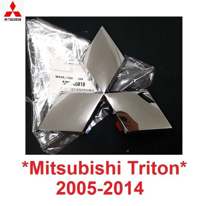 แท้ โลโก้กระจังหน้ารถ Mitsubishi triton L200 2005 - 2014 มิตซูบิชิ ไทรทัน MN146018 โลโก้หน้ารถ โลโก้กระจัง