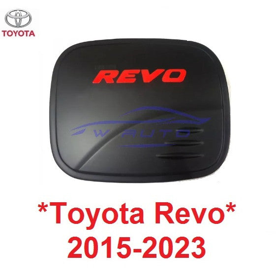 เลือก ตัวสูง ครอบฝาถังน้ำมัน โตโยต้า รีโว่ 2015 - 2022 ดำด้าน TOYOTA HILUX REVO ครอบ ฝาปิดถังน้ำมัน ดำด้าน โลโก้แดง