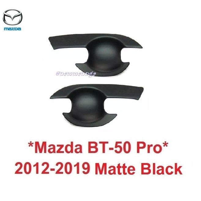 2ปต เบ้ารองมือเปิด MAZDA BT50 2012-2018 ดำด้าน มาสด้า BT-50 Pro ถาดรองมือเปิดประตู เบ้ามือจับประตู เบ้ากันรอย ถ้วยมือ