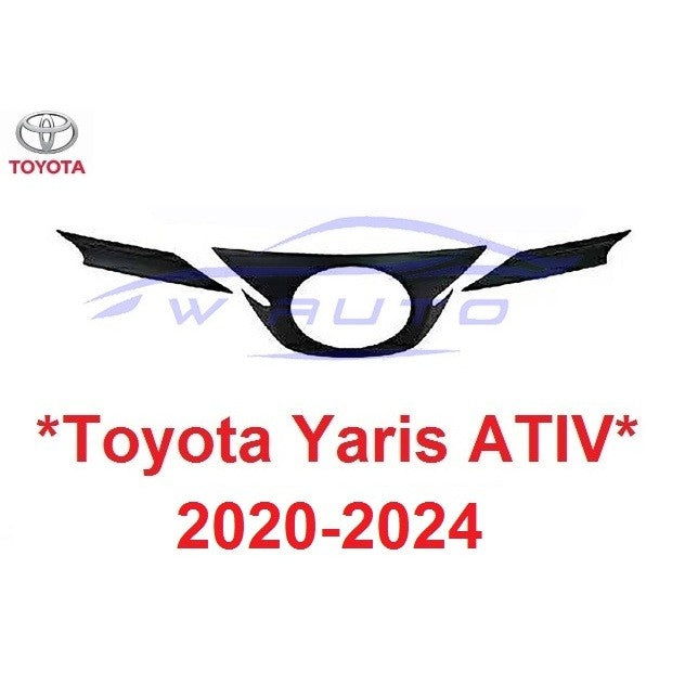 ครอบโลโก้หน้า สีดำด้าน TOYOTA YARIS ATIV 2020 - 2024 โตโยต้า ยาริส เอทีฟ ครอบ โลโก้หน้า กระจังหน้า คิ้วหน้ากระจัง 2021 - Image 6