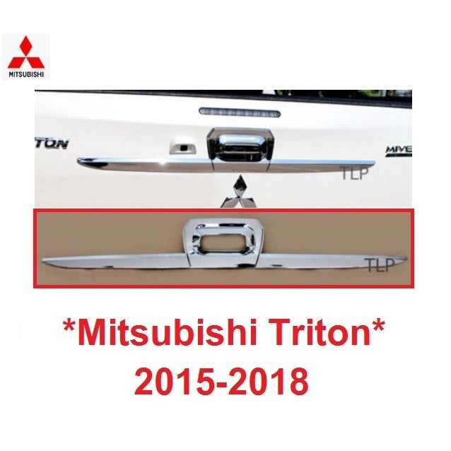 1ชุด ครอบเบ้าท้าย ปลายดาบ Mitsubishi Triton MQ 2014 - 2018 มิตซูบิชิ ไทรทัน ครอบมือดึงฝาท้าย เบ้ามือเปิดท้าย 2015 2016