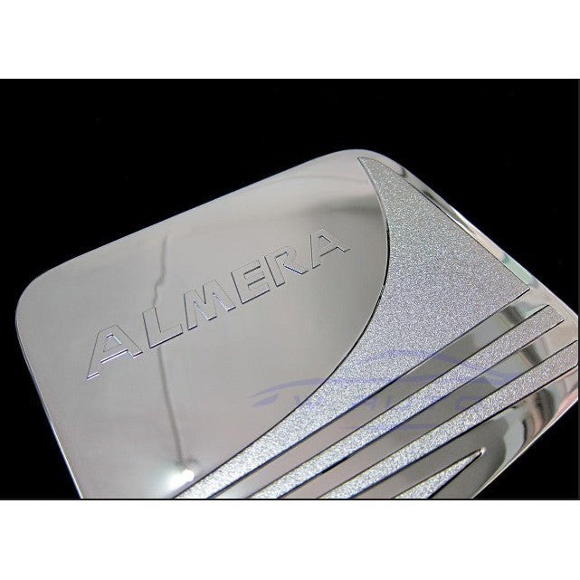 ครอบฝาถังน้ำมัน Nissan Almera 2012 2013 2014 - 2019 ชุบโครเมี่ยม นิสสัน อัลเมร่า ฝาปิด ที่ปิด ที่เติม 2015 2016 - Image 2