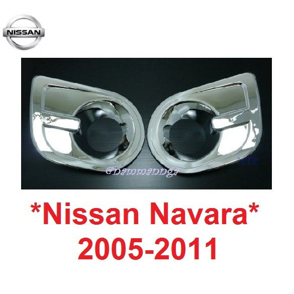 ครอบสปอร์ตไลท์ NISSAN NAVARA D40 2005 - 2011 ชุบโครเมี่ยม ตัวแรก ก่อนเปลี่ยนโฉม นิสสัน นาวาร่า 2008 ครอบไฟตัดหมอก