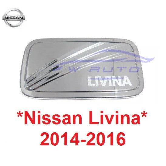 ครอบฝาถังน้ำมัน Nissan Livina 2014 2015 2016 สีชุบโครเมียม นิสสัน ลิวิน่า ลิเวน่า ครอบฝาถัง ฝาถังน้ำมัน ฝาปิดถังน้ำมัน
