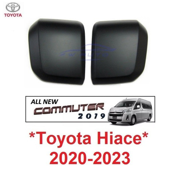 ดำด้าน ครอบกระจกมองข้าง รถตู้ TOYOTA COMMUTER HIACE 2019 2020 2021 2122 2023 โตโยต้า คอมมิวเตอร์ ไฮเอช ครอบกระจก