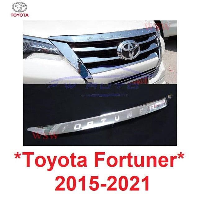 คิ้ว ฝากระโปรงหน้า TOYOTA FORTUNER 2015 - 2020 โตโยต้า ฟอร์จูนเนอร์ คิ้วฝากระโปรง ครอบฝากระโปรงหน้า