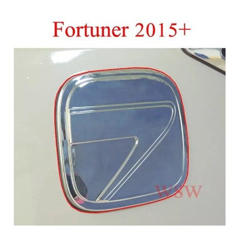 สีชุบโครเมี่ยม ครอบฝาถังน้ำมัน Toyota Fortuner 2015 - 2019 2020 2021 โตโยต้า ฟอร์จูเนอร์ ครอบฝาถัง ถังน้ำมัน ฝาถังน้ำมัน - Image 2