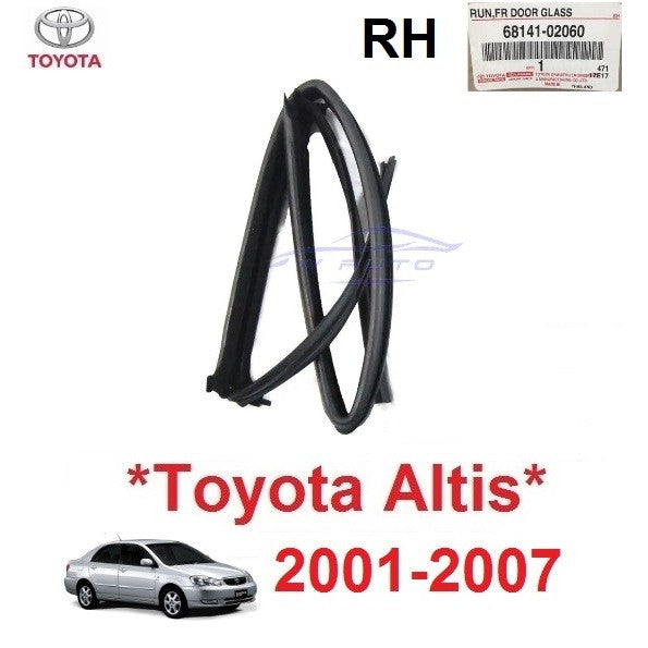 แท้ศูนย์ ยางร่องกระจกToyota Corolla Altis โตโยต้า อัลติส 2000 2001 2002 2003 - 2007 กระจก ยางสักหลาด กันน้ำ กันลม - Image 7
