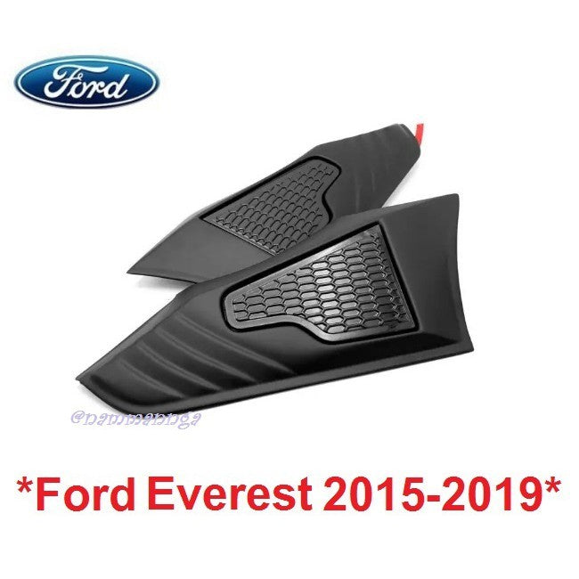 1คู่ ครอบแก้มข้าง สีดำด้าน FORD EVEREST 2015 - 2019 ครอบแก้ม ครอบช่องลม ฟอร์ด เอเวอร์เรส Side Vent แก้มข้าง Ranger