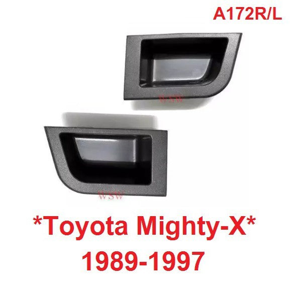 สีเทา หลุมดึงประตู โตโยต้าไมตี้เอ็กซ์ 1988-1997 มือเปิดประตูด้านใน TOYOTA HILUX MIGHTY-X RN85 RN90 มือเปิด เบ้าดึง หลุม