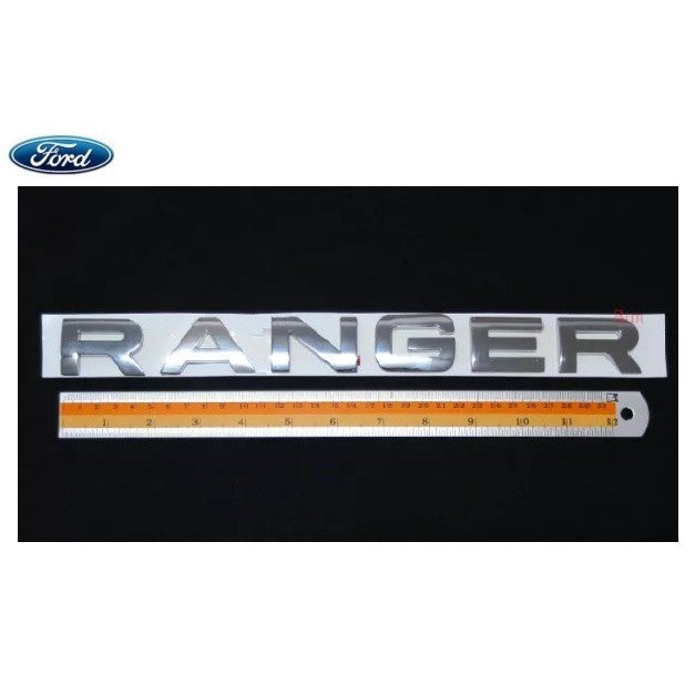 ตัวแยก โลโก้ RANGER ตัวนูน ชุบโครเมี่ยม ติด ฝากระโปรง กระบะท้าย ฝาท้าย กระจัง 3D emblem FORD 1998 - 2019 LOGO RANGER