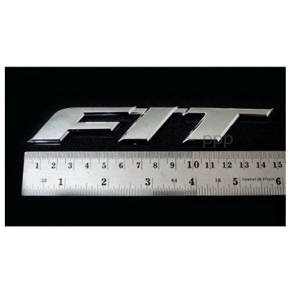 FIT GE LOGO 2.5x15 cm ฮอนด้า แจ๊ส ชุบโครเมี่ยม HONDA JAZZ โลโก้ สติ๊กเกอร์ fit แผ่นป้าย ป้ายฟิต โลโก้ติดท้ายฟิท - Image 2
