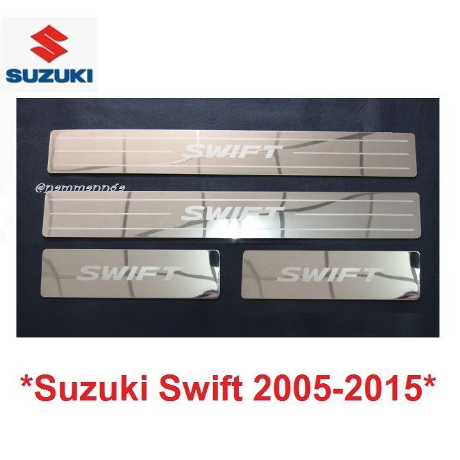 รุ่น5ประตู ชายบันได Suzuki Swift 2005-2015 ซูซุกิ สวิฟท์ ชายบันไดประตู คิ้วกันรอย กันรอย สคัพเพลท
