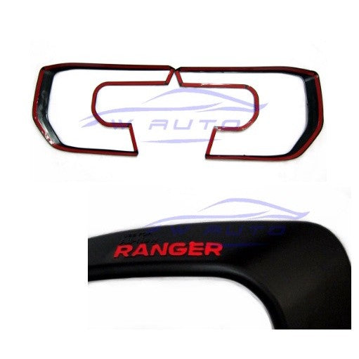 รุ่น XLT WT SPORT ครอบไฟหน้า + ท้าย FORD RANGER 2022 2023 2024 ฟอร์ด เรนเจอร์ ครอบไฟท้าย รถยนต์ แต่งไฟ ฝาครอบไฟหน้า - Image 2