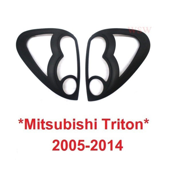 สีดำด้าน ครอบไฟท้าย MITSUBISHI TRITON 2005-2014 มิตซูบิชิ ไทรทัน รุ่นเก่า ครอบไฟ ไฟท้าย ฝาครอบท้าย ไฟ ของแต่ง ไตรตัน