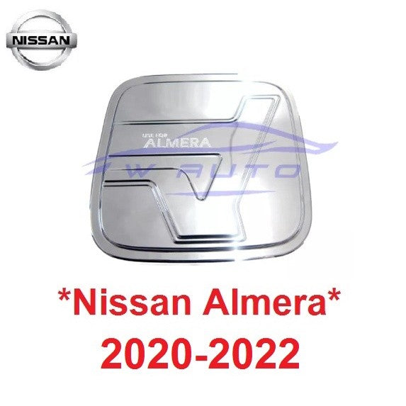 ครอบฝาถังน้ำมัน ชุบโครเมี่ยม Nissan Almera 2020 2021 2022 นิสสัน อัลเมร่า ที่ปิด ของแต่งรถ ชุดแต่ง