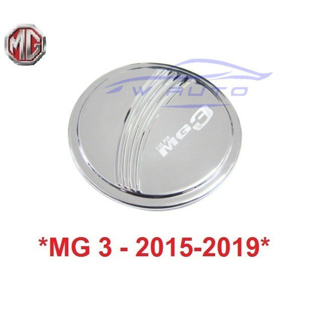 สีชุบโครเมี่ยม ครอบฝาถังน้ำมัน MG3 MG 3 2015-2019 เอ็มจี3 สาม ที่ปิด แทงค์ ของแต่ง อะไหล่ fuel cap cover