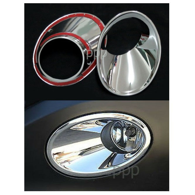 สีชุบ ครอบสปอตไลท์ โฉมเก่า NISSAN JUKE 2011-2014 นิสสัน จู๊ค ครอบสปอตไลท์ SPOT LIGHT COVER สีชุมโครเมื่ยม ครอบไฟ ไฟล่าง - Image 2