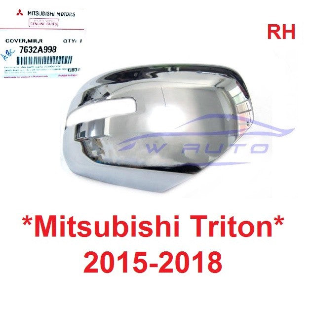 แท้ศูนย์ ขวา เว้าไฟ ฝาหลังกระจกมองข้าง Mitsubishi Triton 2015 2016 2017 2018 มิตซูบิชิ ไทรทัน ฝา ครอบ กระจกมองข้าง กระจก