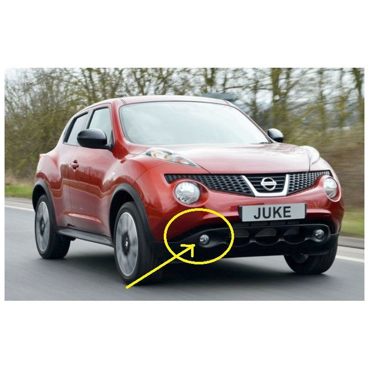 สีชุบ ครอบสปอตไลท์ โฉมเก่า NISSAN JUKE 2011-2014 นิสสัน จู๊ค ครอบสปอตไลท์ SPOT LIGHT COVER สีชุมโครเมื่ยม ครอบไฟ ไฟล่าง - Image 3