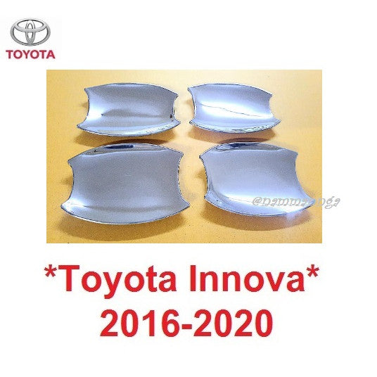 ถาดรองมือเปิดประตู Toyota Innova 2015 - 2022 โตโยต้า อินโนว่า ถ้วยรองมือเปิดประตู เบ้ากันรอย รีโว่ ฟอร์จูเนอร์ สีชุบโครม