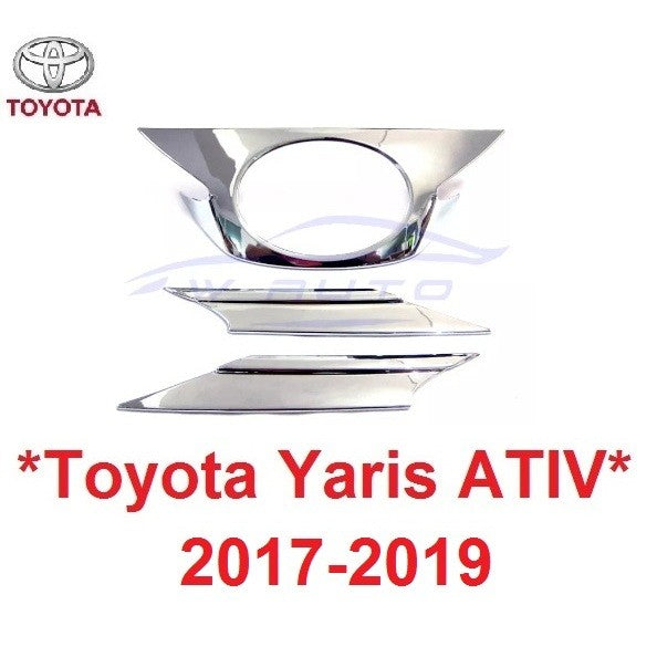 ครอบโลโก้หน้า Toyota yaris ATIV 2017 - 2019 2020 ครอบ โลโก้หน้ารถ โตโยต้า ยาริส เอทีฟ คิ้วครอบโลโก้หน้า คิ้วหน้ากระจัง - Image 7