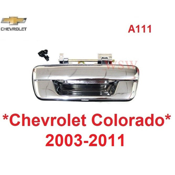 มือเปิดท้ายกระบะ Chevrolet Colorado 2003 - 2011 สีชุบโครเมี่ยม มือดึงกระบะ เชฟโรเลต โคโลราโด้ อีซูซุ ดีแม็กซ์ dmax