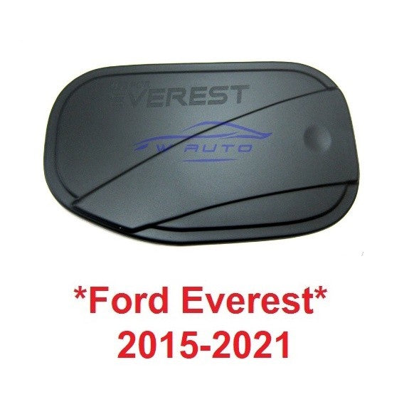 สีดำด้าน ครอบฝาถังน้ำมัน Ford Everest 2015-2021 ฝาถังน้ำมัน ฟอร์ด เอเวอเรสต์ ฝาครอบ ครอบฝาถัง ฝาถัง ฝาปิด 4ประตู