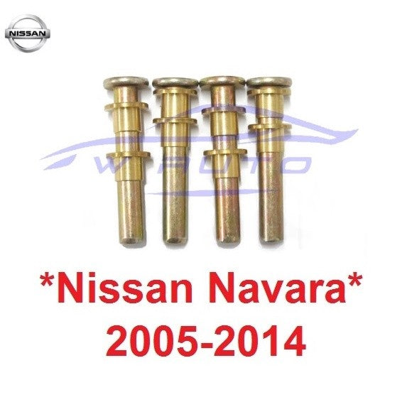 4ชิ้น สลักประตู บูชทองเหลือง NISSAN D40 NAVARA 2005 - 2014 แกน หมุด บานพับประตู นิสสัน นาวาร่า สลักบานพับ