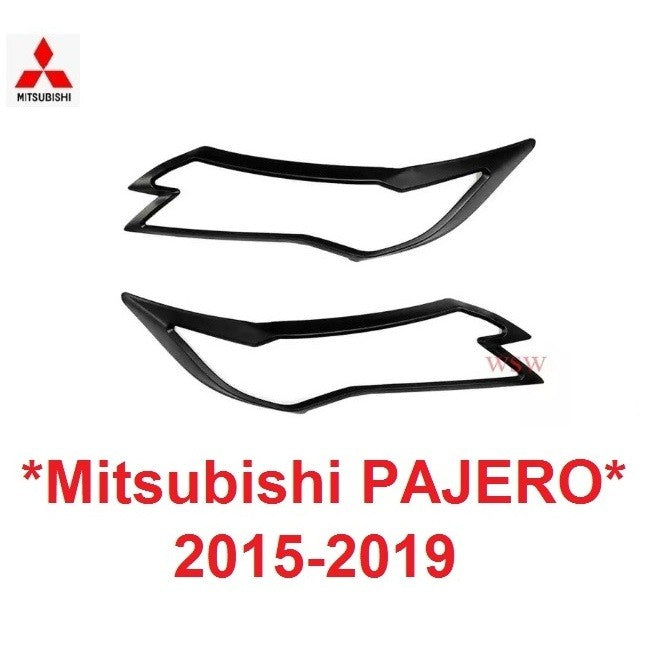 ครอบไฟหน้า Mitsubishi PAJERO SPORT 2015 - 2019 ดำด้าน มิตซูบิชิ ปาเจโร สปอร์ต ครอบไฟ หน้ารถ ฝาครอบไฟ ของแต่งรถ ปาเจโร่