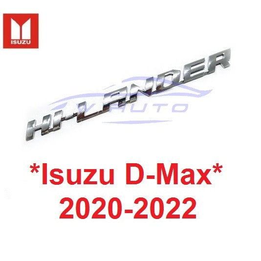 Hi Lander 2 x 23 ซม แผ่นป้าย ติดข้างรถ ISUZU D-MAX DMAX 2020 - 2022 ไฮแลนเดอร์ โลโก้ STICKER ป้าย ชื่อ LOGO โลโก้ข้างรถ
