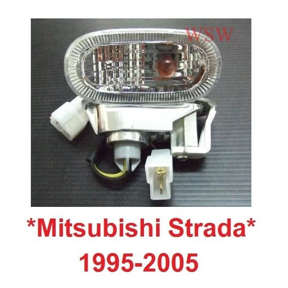 เลนส์แบน ไฟแก้มคริสตัล MITSUBISHI STRADA 1995 - 2005 มิตซูบิชิ สตราด้า สตาด้า ไฟเลี้ยว ไฟข้างแก้ม ไฟแก้มรถยนต์ ไฟแก้ม