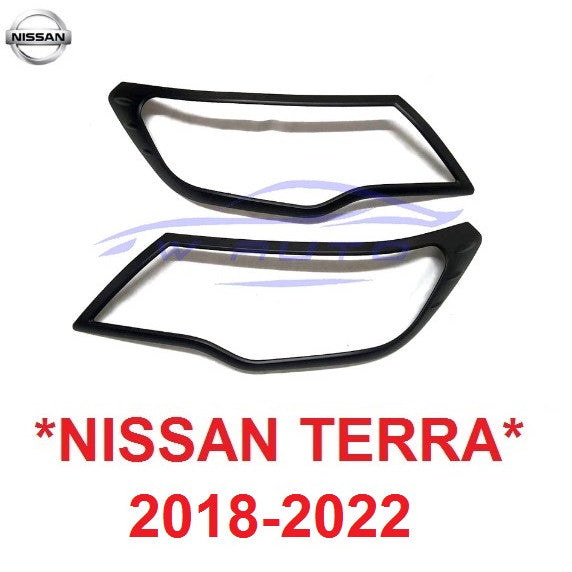 ครอบไฟหน้า 1คู่ โฉมเก่า NISSAN TERRA 2018 2019 2020 2021 2022 สีดำด้าน นิสสัน เทอร่า ครอบไฟท้าย ครอบไฟหน้า ฝาครอบหน้า