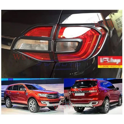 ครอบไฟท้าย Ford Everest 2015-2021 สีดำด้าน ฟอร์ด เอเวอร์เรส ครอบ ไฟท้าย ครอบฝาไฟท้าย ฟอร์ดเอเวอร์เรส ครอบไฟ ไฟ แต่งไฟ - Image 2