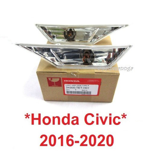 แท้ศุนย์ ไฟแก้มคริสตัล ไฟข้างรถ HONDA CIVIC 2016 - 2020 ไฟแก้ม ฮอนด้า ซีวิค ซีวิก ไฟเลี้ยวข้าง ไฟสัญญาณ ไฟแก้มข้าง ไฟ