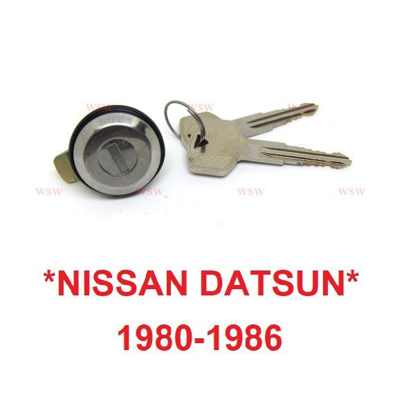 1ชุด ตามรูป กุญแจฝาถังน้ำมัน NISSAN DATSUN 1980-1986 นิสสัน ดัทสัน 720 กลอนฝาถังน้ำมัน อะไหล่รถยนต์