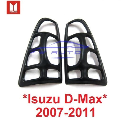 สีดำด้าน ครอบไฟท้าย Isuzu D-Max 2007 - 2011 อีซูซุ ดีแม็กซ์ ครอบไฟหลัง ฝาครอบท้าย dmax d max ครอบไฟ DMAX ไฟท้าย