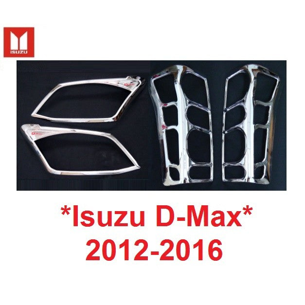 ครอบไฟหน้า ครอบไฟท้าย Isuzu D-Max Dmax 2012 - 2016 อีซูซุ ดีแม็กซ์ ดีแมค ดีแม็ก แต่งไฟหน้า ฝาครอบหน้า ครอบไฟรถยนต์