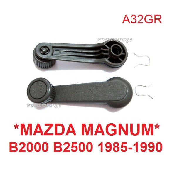 1คู่ มือหมุนกระจก MAZDA MAGNUM B2000 B2500 BRAVO 1985 - 1990 สีเทา มาสด้า แม็กนั่ม มือปรับกระจก ที่หมุนกระจก กระจก
