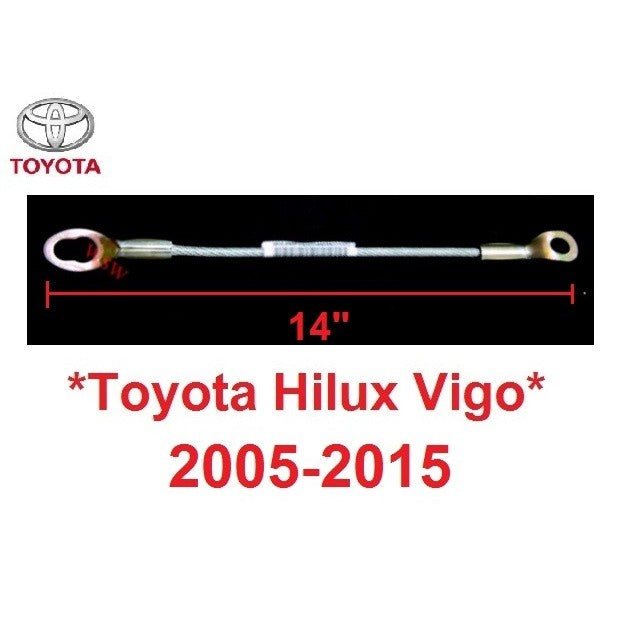 สลิงฝากระโปรงท้าย Toyota Hilux Vigo MK6 MK7 SR5 2005 - 2015 สายห้อยกระบะหลัง ลวดสลิง โตโยต้า วีโก้ สลิงท้ายกระบะ 14" - Image 4