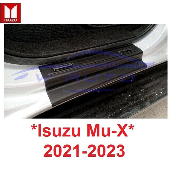 สีดำด้าน ชายบันได Isuzu MUX SUV mu-x 2020 2021 2022 อีซูซุ มิวเอ็กซ์ คิ้วกันรอยขอบประตู กันรอย สคัพเพลท ชายบันไดประตู
