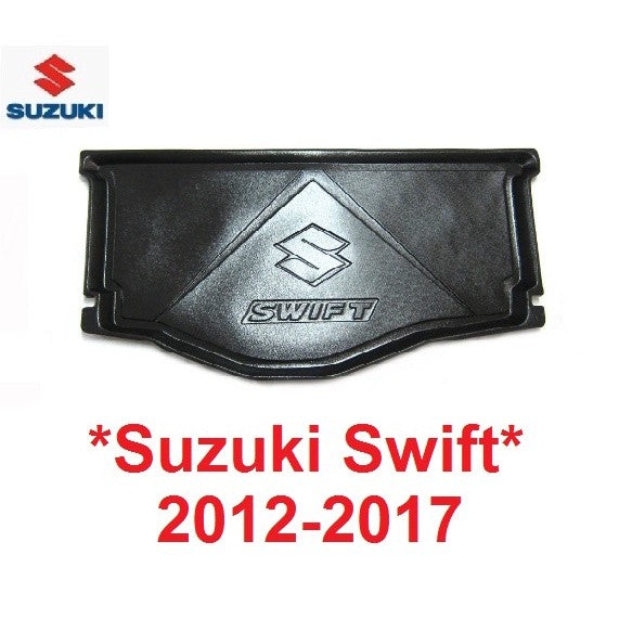 ถาดรองท้ายรถ Suzuki Swift 2012 - 2017 พลาสติกสีดำ ถาดรองกันเปื้อน ซูซุกิ สวิฟท์ ตัวเก่า ถาดรองหลังรถ ถาดพลาสติกในรถ