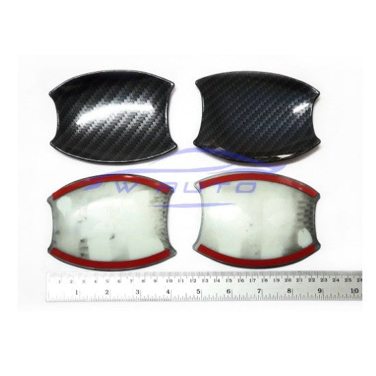 ถาดรองมือเปิด โตโยต้า รีโว่ ฟอร์จูเนอร์ 2014 -2022 ลายเคฟล่า ถ้วยรองมือเปิด Toyota Revo Fortuner เบ้ากันรอย คาร์บอน 2015 - Image 2
