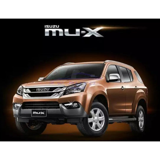 แบบแปะ ครอบกระจก Isuzu MU-X MU X 2012 - 2019 สีดำด้าน อีซูซุ ดีแมค ดีแม็กซ์ stealth ครอบกระจกมองข้าง โคโลราโด หู - Image 4