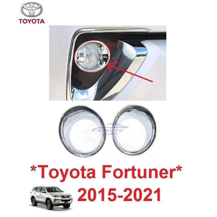 ครอบสปอร์ตไลท์ TOYOTA FORTUNER 2015 - 2019 ชุบโครเมี่ยม โตโยต้า ฟอร์จูนเนอร์ ครอบ ไฟตัดหมอก ตัดหมอก 2020