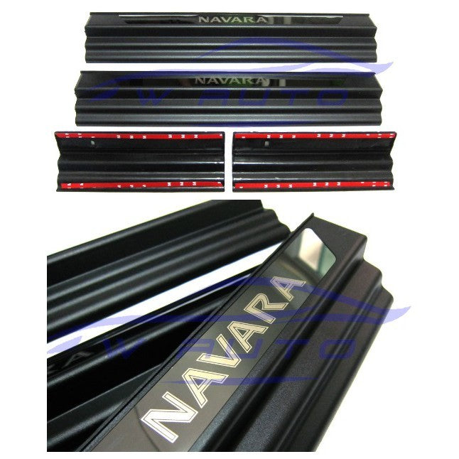รุ่น4ประตู ชายบันได สีดำด้าน Nissan Navara NP300 ปี 2014-2020 ชายบันไดประตู นิสสัน นาวาร่า สคัพเพลท คิ้วกันรอยขอบประตู - Image 2