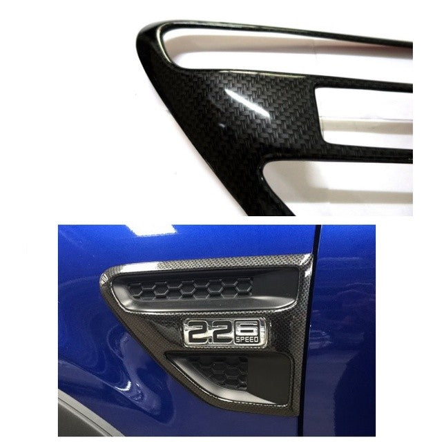 ลายเคฟล่า ครอบแก้มข้าง FORD RANGER 2012-2014 ครอบไฟแก้ม ฟอร์ด เรนเจอร์ ครอบแก้ม ครอบไฟเลี้ยว ครอบไฟ ครอบ Side Vent 2015 - Image 2